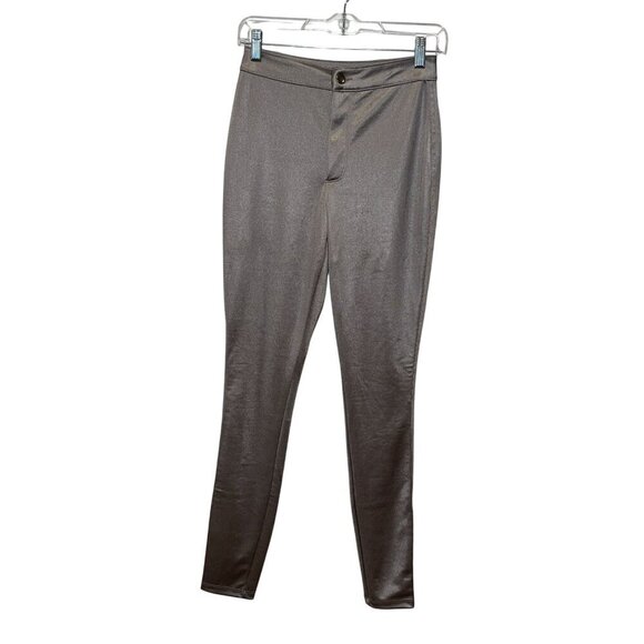 NWT SKIMS Disco Pants Silver Shimmer Skinny Women's Size S - Picture 2 of 11
